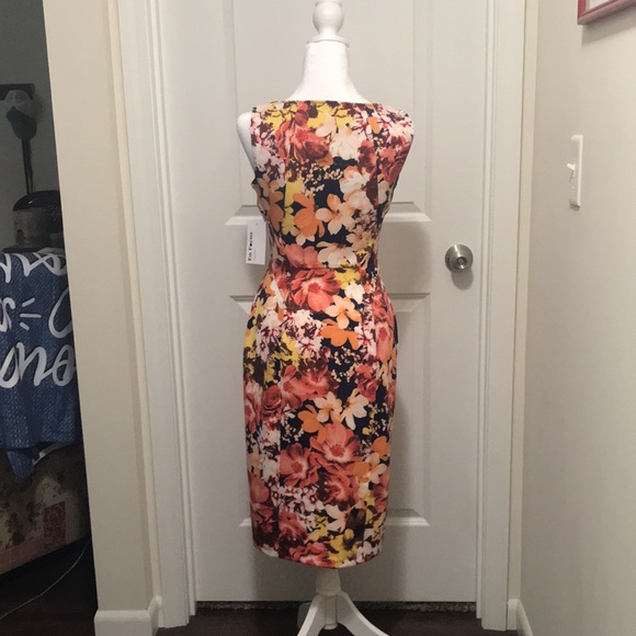 En Focus Studio - Navy Blue Multi-Colored Dress. - Picture 4 of 6